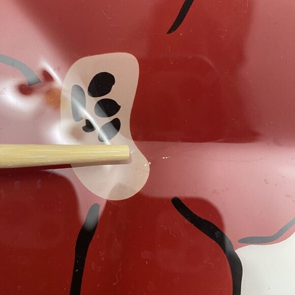 Set of 2 Poppies Garden Printed Decorative Glass Plates Platters Trinket Trays - Picture 5 of 9